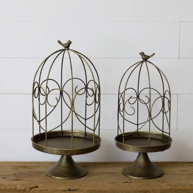 Bird Cages, Brass (Set Of 02)