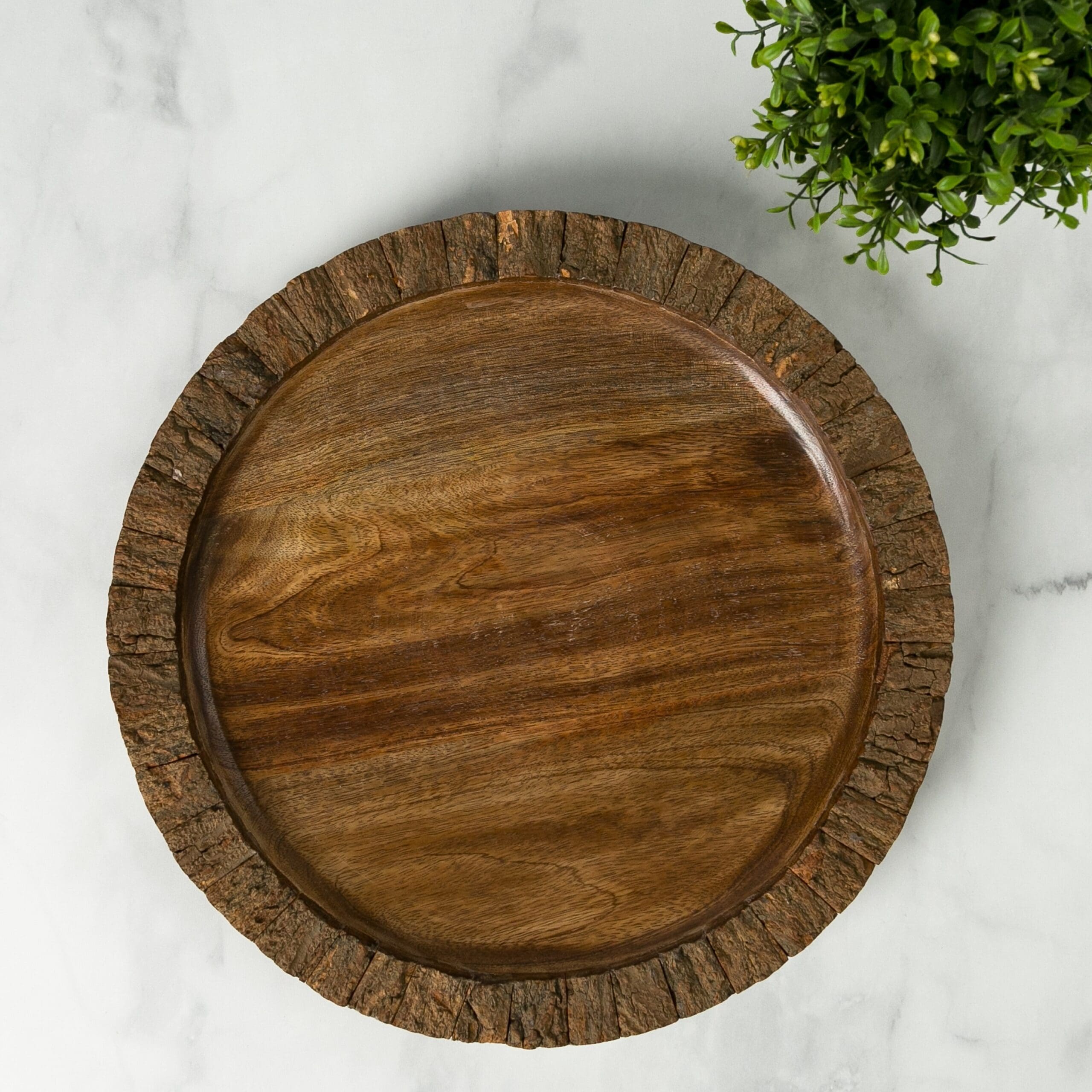 Featured image for “Rustic Lodge Wood Charcuterie Serving Tray Natural”