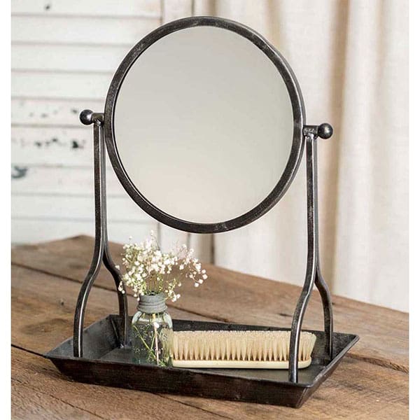 Featured image for “Vanity Tray with Round Mirror”